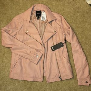Forever 21 pink leather jacket
